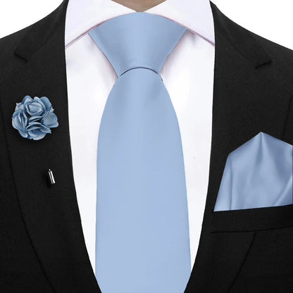 Mens Ties Set Sage Green Pink Grey Brown NeckTie Pocket Square Brooch Wedding Tie Suit Accessories Fit Group Holiday Party