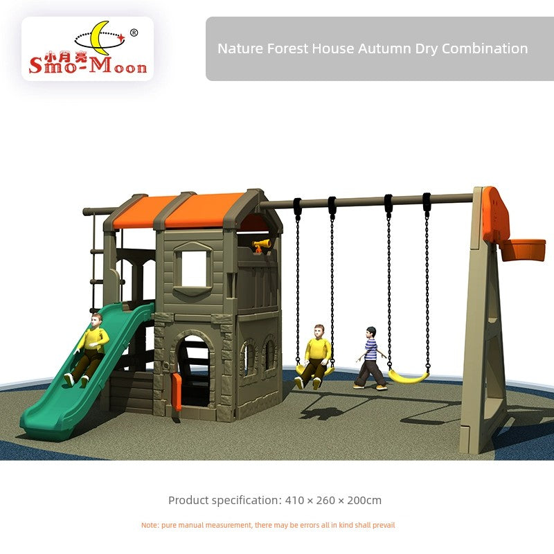 Kids' Playhouse Outdoor Play House Toys Indoor Multifunctional Small House Slide Combination Mushroom House Amusement Park Good Vibrations