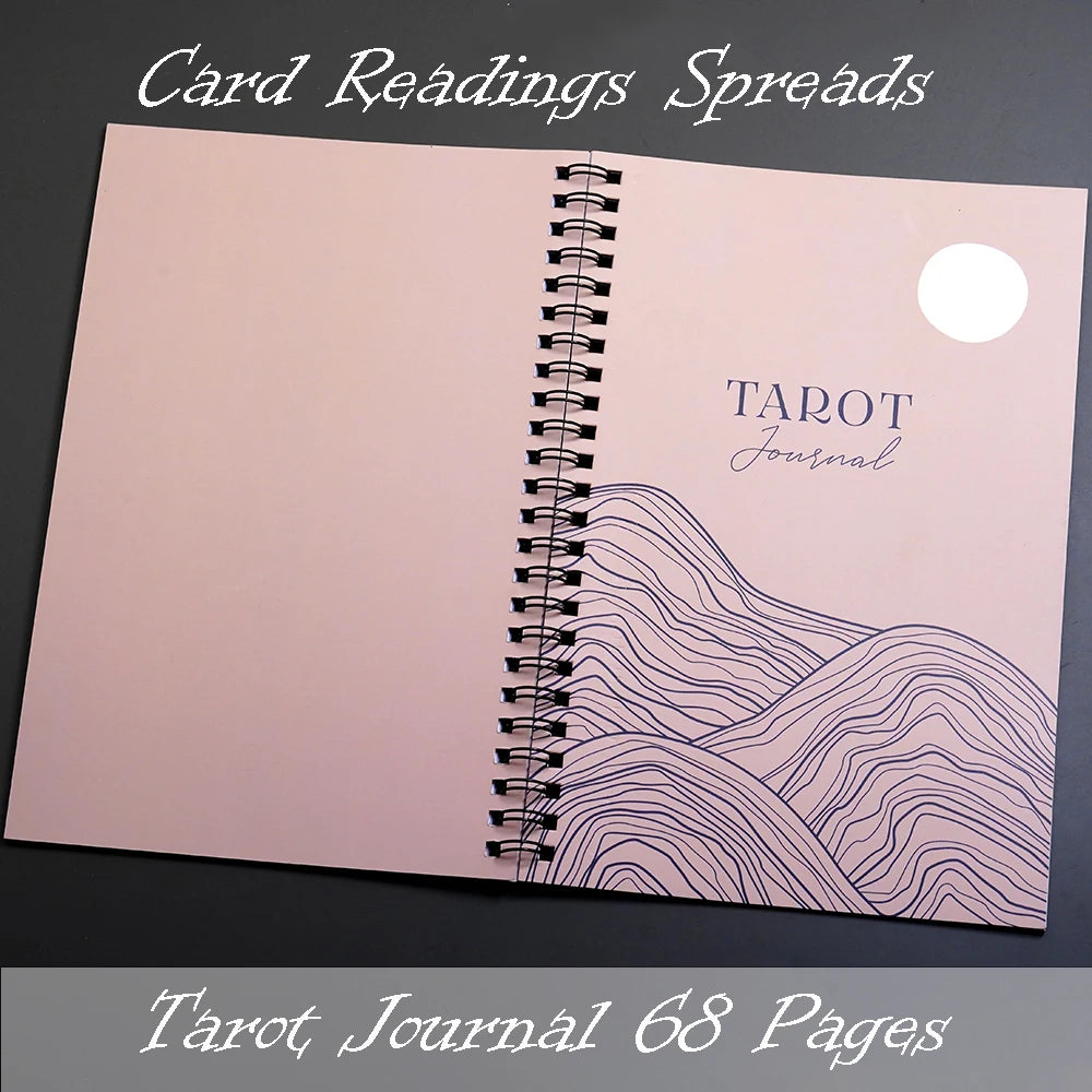 Tarot Journal 68 Pages Card Readings Spreads Major Arcana Cards Study Sheet Tarot Reading Mental Healing Decision-Making Astrolo Good Vibrations