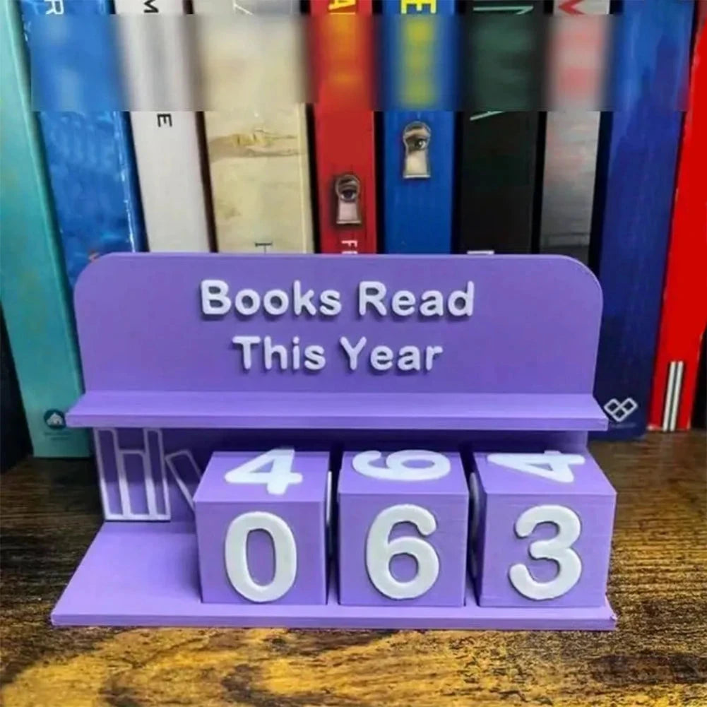 Books Read This Year Counting Ornaments 3D Printed Book Read Tracker Library Decor Ornament for Teachers Writers Library Lovers Good Vibrations