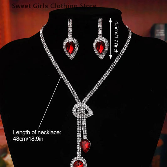 Fashion Necklace Earrings Set Dress Accessories Necklace Earrings Jewelry Set Wedding Dress Up Accessories Party Holiday Gift Good Vibrations Adult Super Store