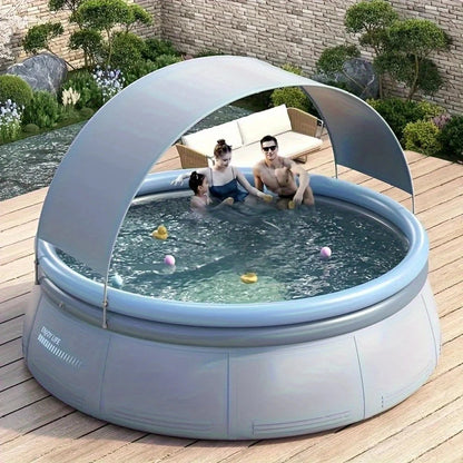 Outdoor Inflatable Swimming Pool Durable 3-layer Reinforced PVC 1200 Gallon Capacity, Can Accommodate Up To 3 People Good Vibrations