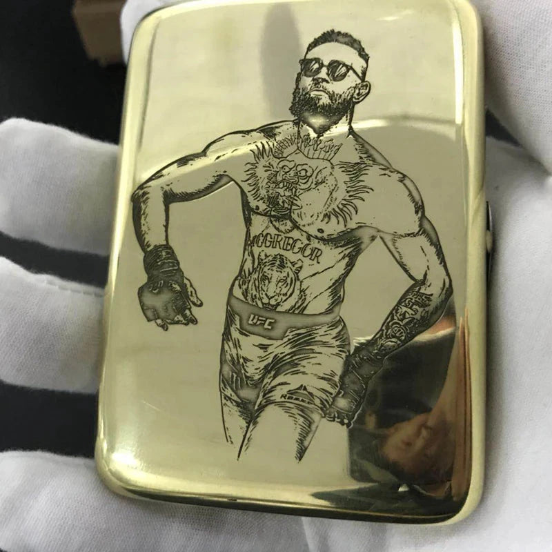 Retro Brass Carved Metal Cigarette Case Holding 16 Sticks Portable Tobacco Case Cigarette Holder Storage Box Smoking Tools Good Vibrations Adult Super Store