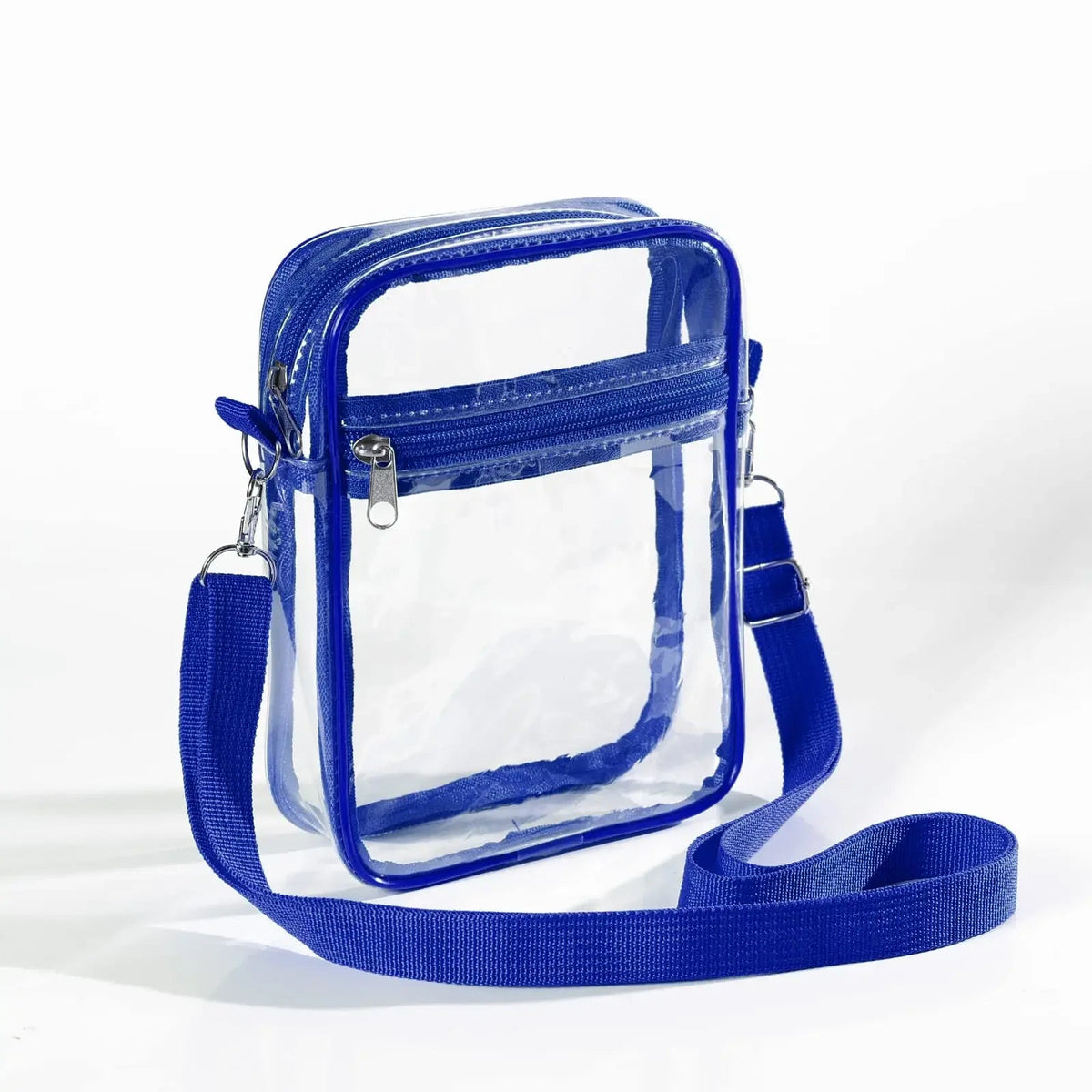 Women Clear Shoulder Bag Stadium Approved PVC Concert Transparent Purse Simple Crossbody Bag With Front Pocket Casual Handbag Good Vibrations