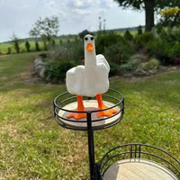 Funny Creative Duck Middle Finger Animal Gift Resin Craft Home Decoration Statue Garden Courtyard and Micro Landscape Figurines Good Vibrations