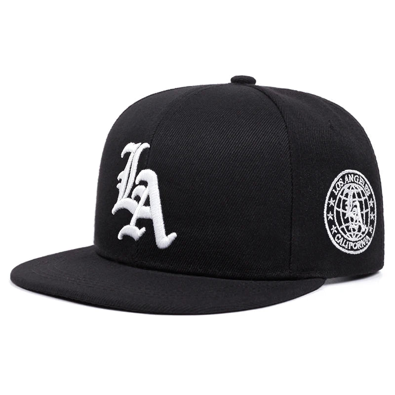 2025 New Los Ange Earth Letter Embroidered Cotton Flat Edge Hat Women Simple Baseball Hat Sunshade Hat Men's Outdoor HipHop Hat Good Vibrations