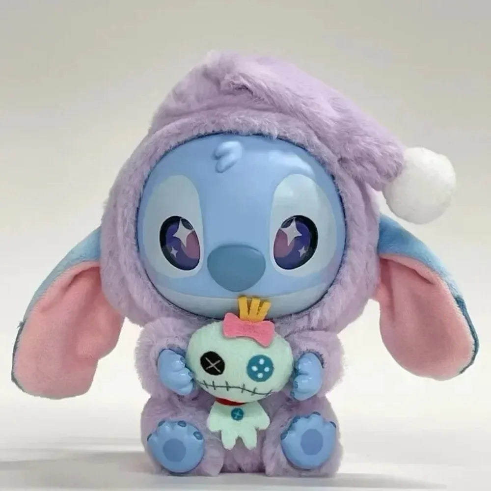 2025 New Stitch Eat Something Before Sleep Series Plush Blind Box Vinyl Toys Cute Doll Mystery Box Bag Hanging Decoration Gift* Good Vibrations