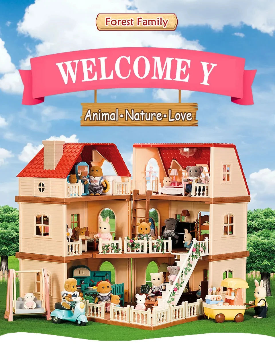 1:12 Miniature Furniture Forest Family Kitchen Toy Dining Table Dollhouse Accessories Bathroom Pretend Play For Girl Gifts Toys Good Vibrations