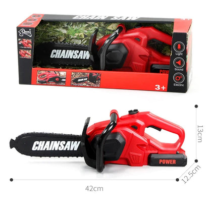 Children Electric Toolbox Pretend Play Toys Baby Simulation Tools Repair Lawn Mower Saw Hair Dryer Toy Maintenance Tool for kid Good Vibrations