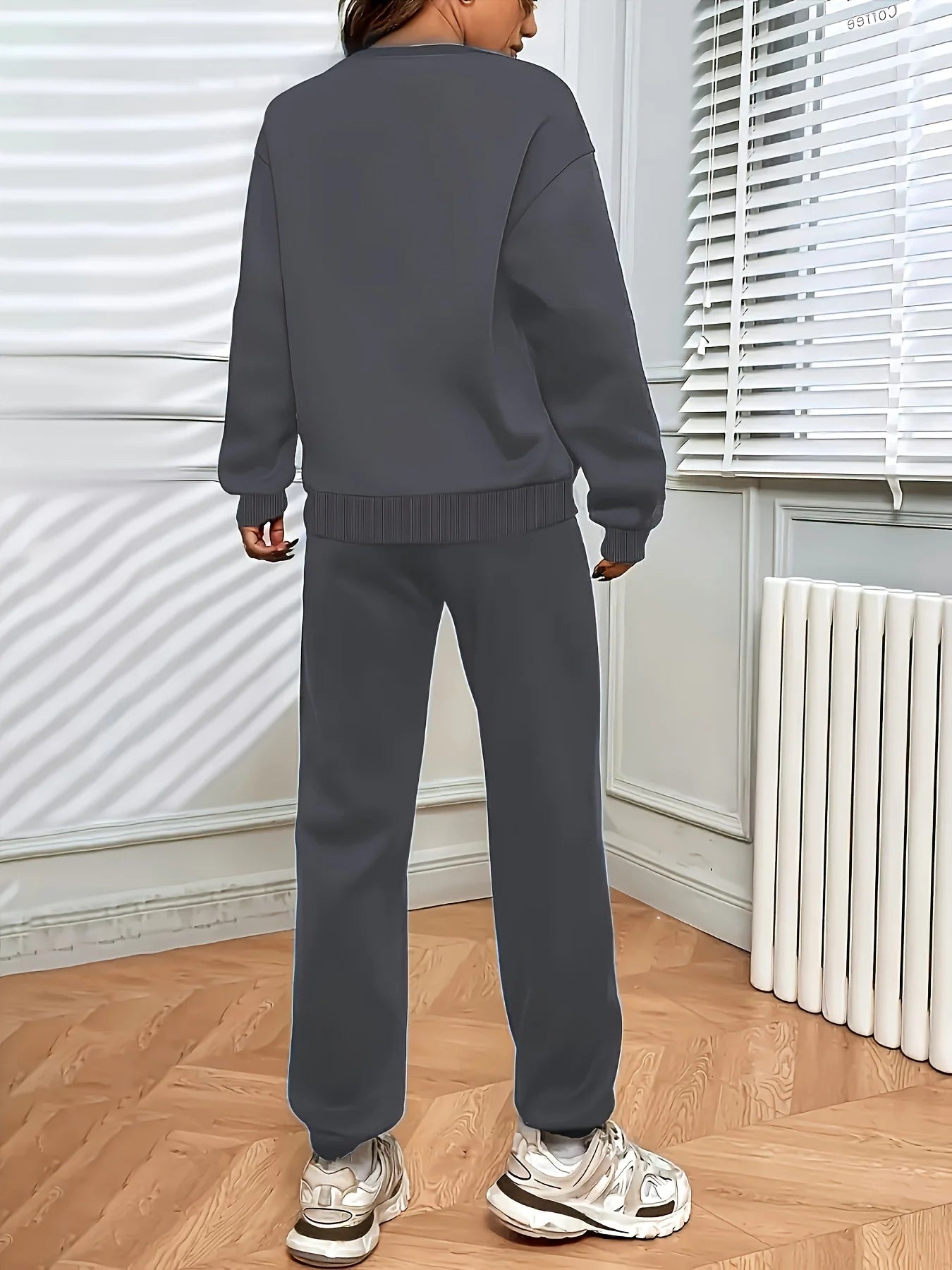 Autumn Winter Women's Sweater Pants Set  Women Hoodie set Street Hip Hop Clothing Casual Female  Clothing Plush sweatshirt Good Vibrations