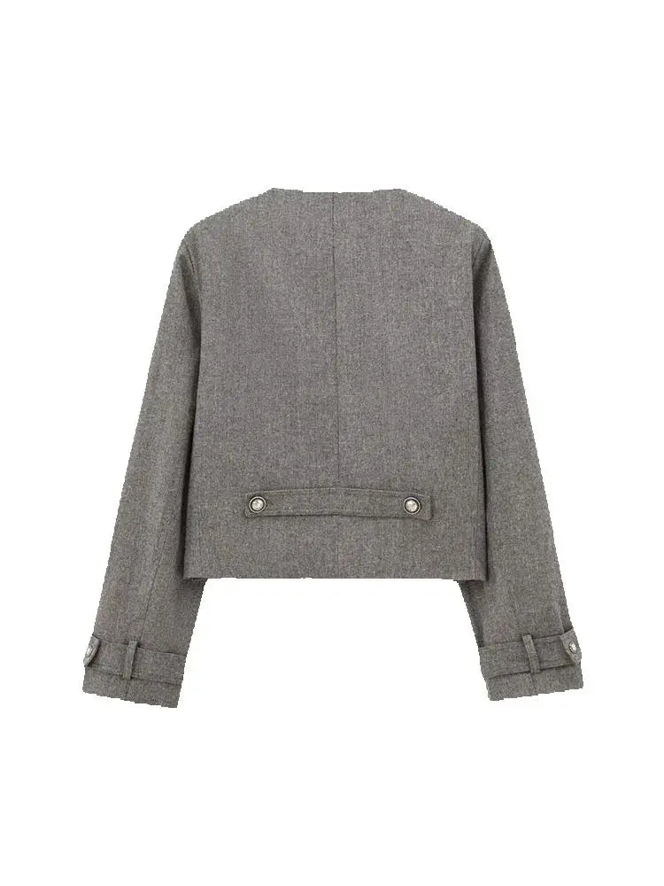 Women Wide Pleated Mini Skirt Sets For Women 2 Pieces Fashion Double Breasted Short Jacket Women 2 Pieces Women Outfit Good Vibrations