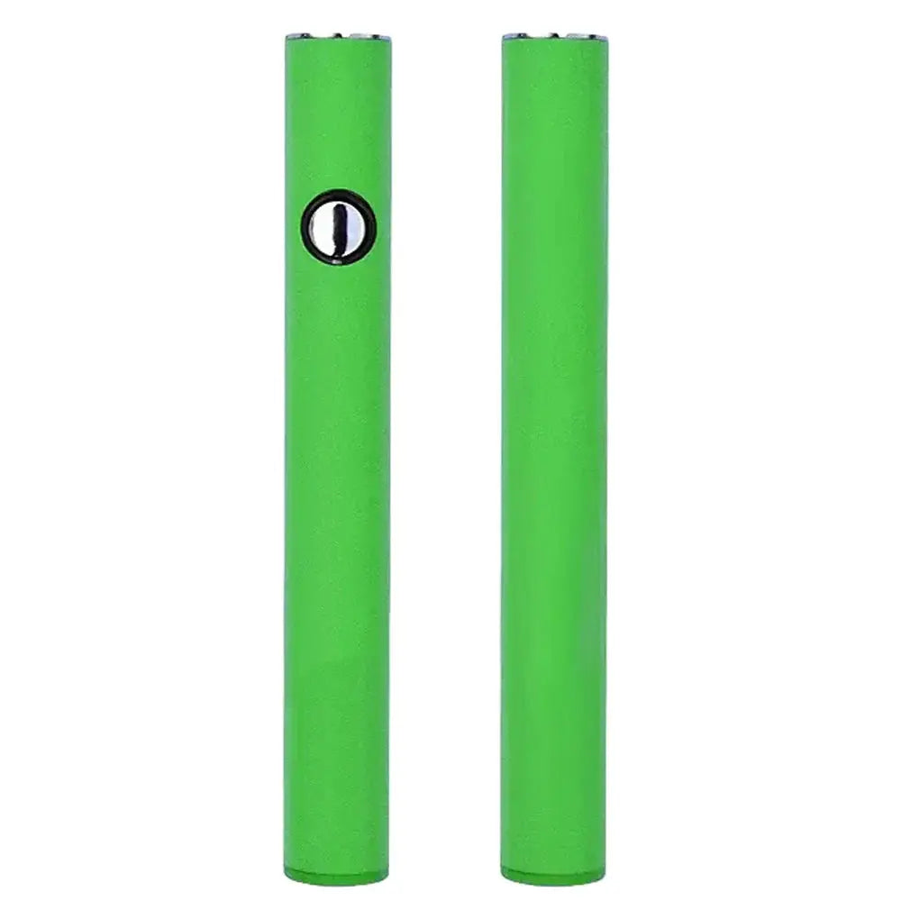 510 Thread Battery Pen with adjustable voltage, green color, USB charging.