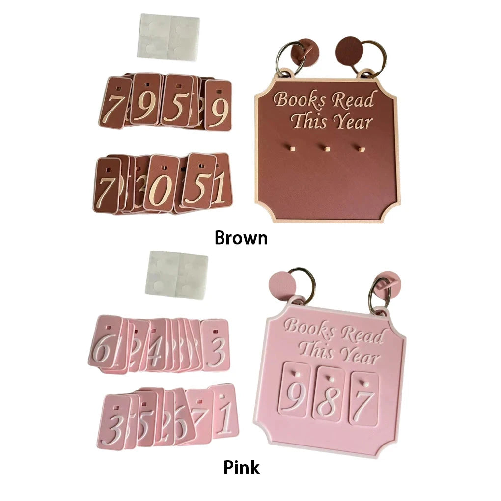 Book Decor for Shelf Bookshelf Counter Bookish Reader Bookworm Track Yearly Reading for Classroom Librarian Women Men Good Vibrations