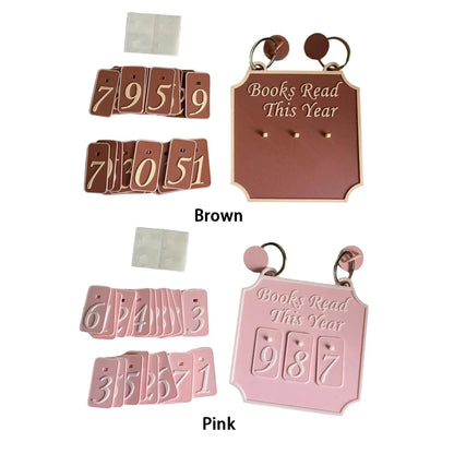 Book Decor for Shelf Bookshelf Counter Bookish Reader Bookworm Track Yearly Reading for Classroom Librarian Women Men Good Vibrations