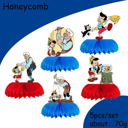 The Adventures of Pinocchio  Birthday Party Decorations Paper Tableware Cake Topper Latex Balloons Baby Shower Party Supplies Good Vibrations