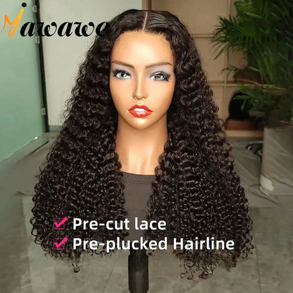 YAWAWE Glueless Wig Human Hair Ready To Wear Water Wave Pre-plucked 13x6 Lace Frontal Wigs For Women HD Lace Wigs Clearance Sale Good Vibrations