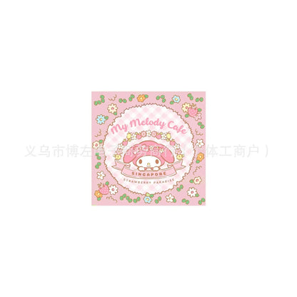 Sanrio Melody Themed Children's Birthday Party Decoration Disposable Paper Tray Tissue Tablecloth Set Party Props And Decoration Good Vibrations