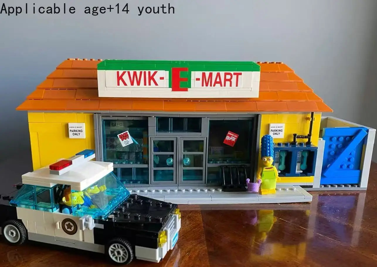 IN stockThe Supermarket House And Kwik E Mart Building Blocks Bricks 16004 16005 Christmas Toy Gift Compatible 71006 71016 Good Vibrations