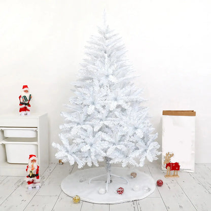 Whtie Artificial Christmas Tree, Xmas Tree With Metal Christmas Tree Stand, Christmas Tree For Indoor And Outdoor Decorations Good Vibrations