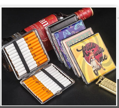 Fashion Cigarette Case 20 Pack Portable Leather Cigarette Holder Creative Personality Coarse Cigarette Storage Box Good Vibrations Adult Super Store
