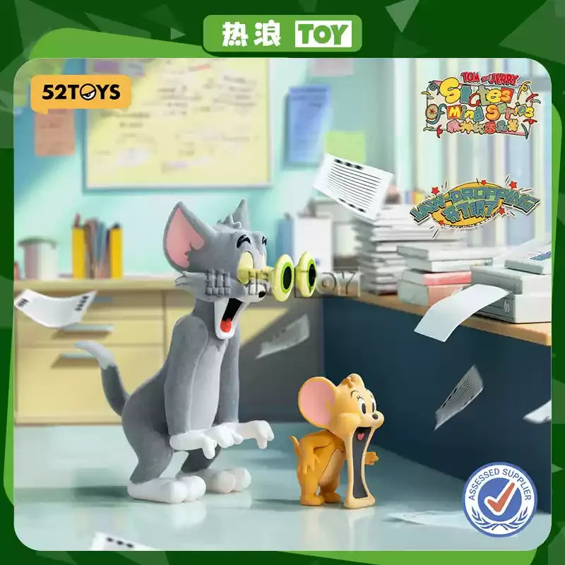 52toys New Product Tom And Jerry Mental State Tasting Blind Box Office Desktop Decoration Model Birthday Gift Children'S Gift Good Vibrations