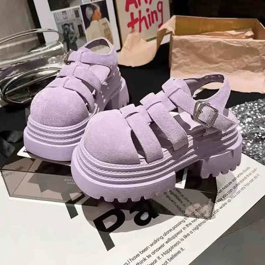High Heels Women Sandals Cozy Platform Shoes Walking Casual Pumps Designer Woman Slippers 2025 Summer New Trend Mujer Zapatillas Good Vibrations