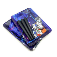 Rolling Tray 18X12.5CM Metal Tin Box 118mm Smell Proof Case Tube Combo Tinplate Sealed Container Cigarette Accessories GOOD Vibrations Adult Super Store