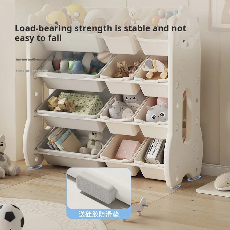 Children's toy storage  large capacity classification multi-layer storage rack baby locker Shelf organizer Children's bookshelve Good Vibrations