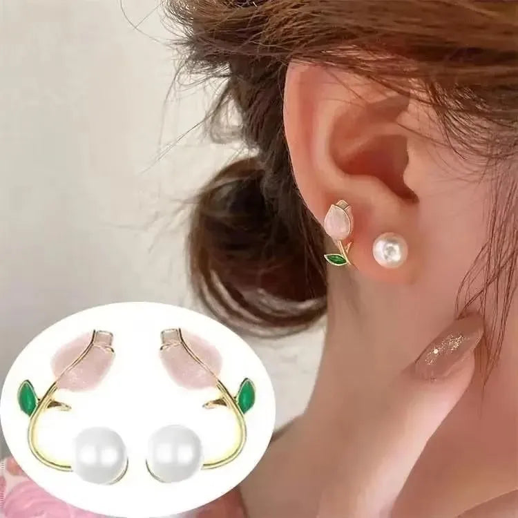 925 Silver Needle Korean Fashion Zircon Geometric Earrings For Women Jewelry 2026 Trending Luxury Crystal Cross Stud Earrings Good Vibrations