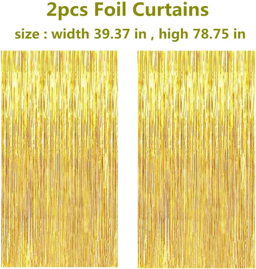 Happy Birthday Banners,Foil Curtain,Pom Poms Flowers,Hanging Swirls,Tissue Paper Balloon For Girls Birthday And Baby Birthday Good Vibrations