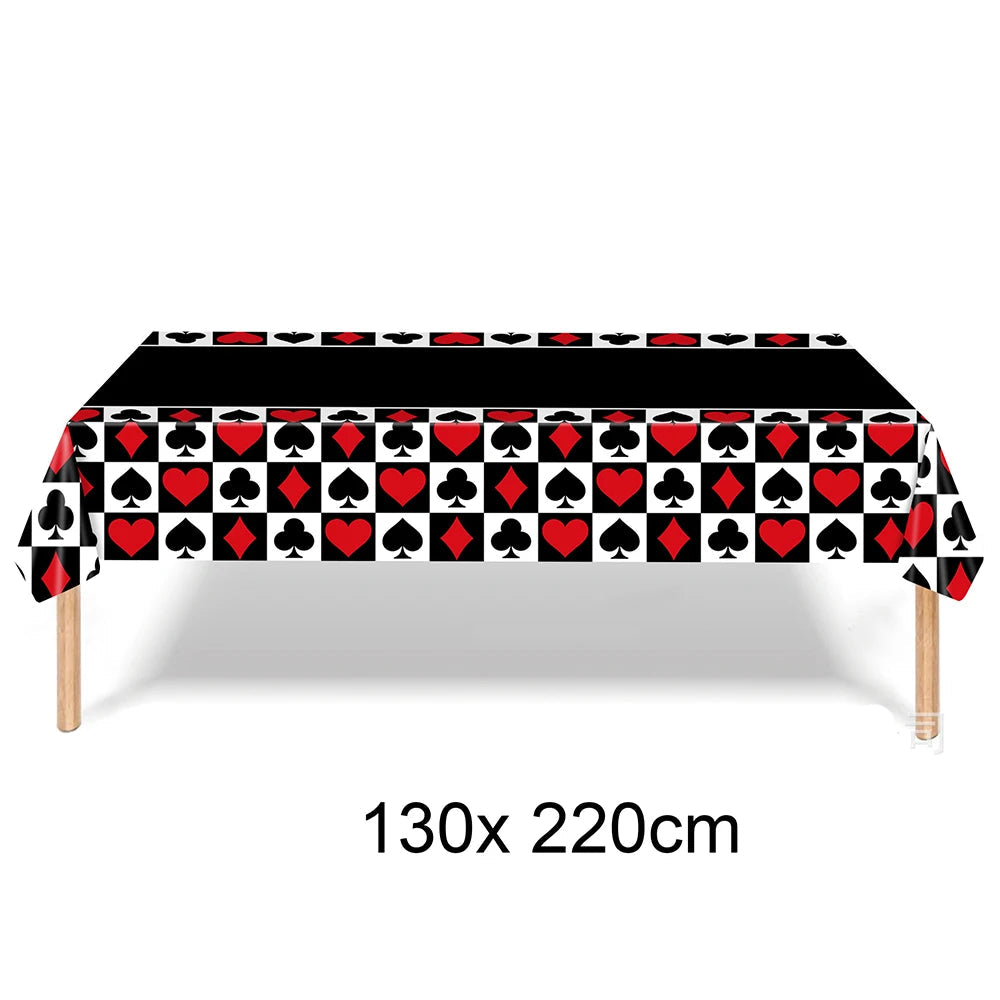 Casino Birthday Party Supplies for Adults Casino Party Decors Poker Paper Plates Cups Napkins Casino Night Vegas Supplies Favors Good Vibrations