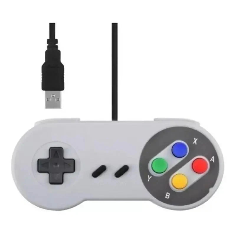 SNES/SFC Classic Controller Wired Gamepad Control 16-bit Retro Entertainment System Video Game Console Gaming Joypad Accessories Good Vibrations
