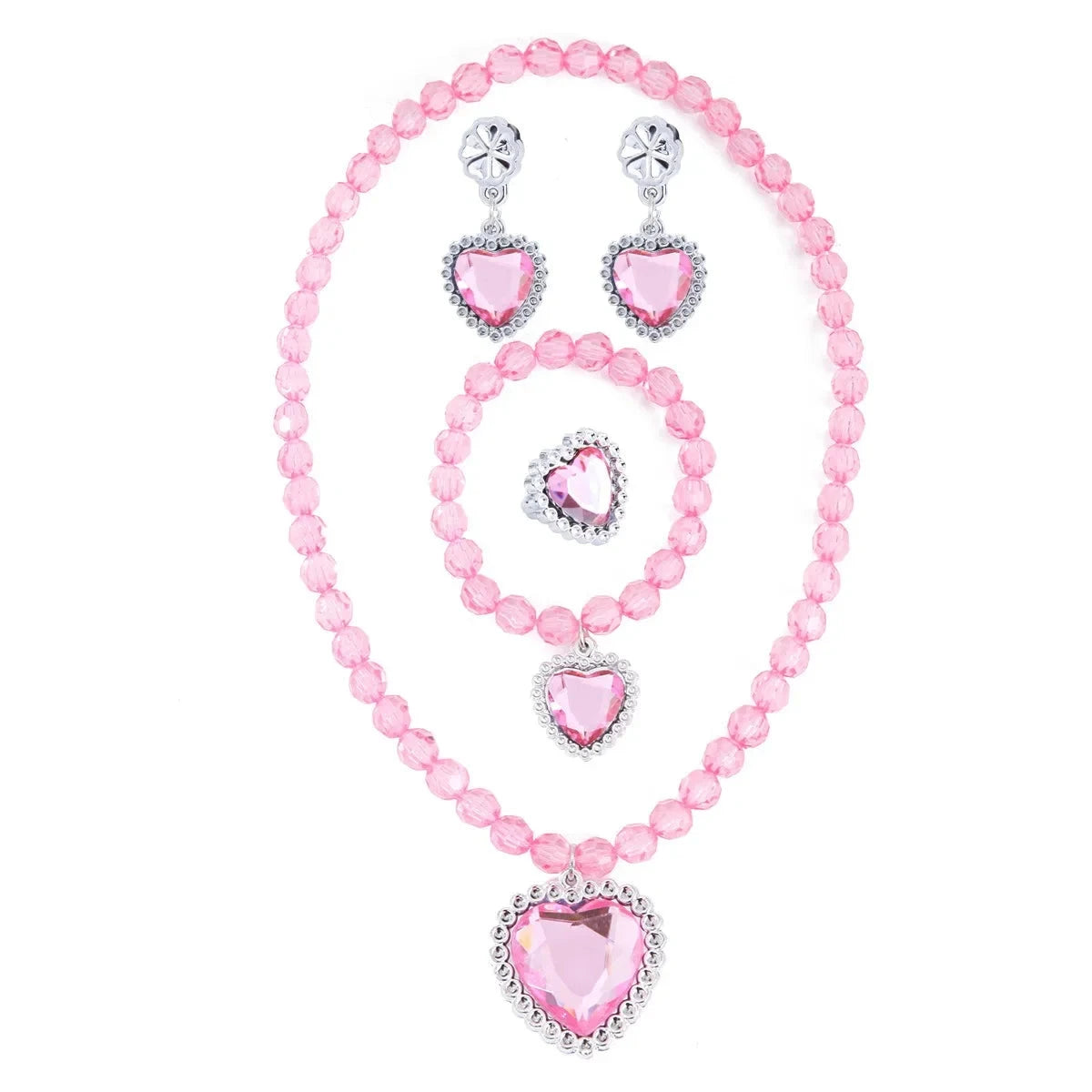 Halloween Pink Princess Cosplay Accessories Girls Crown Wand Neacklace Bag Gloves Accessory Sets For Children Birthday Gifts Good Vibrations