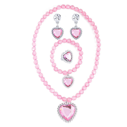 Halloween Pink Princess Cosplay Accessories Girls Crown Wand Neacklace Bag Gloves Accessory Sets For Children Birthday Gifts Good Vibrations