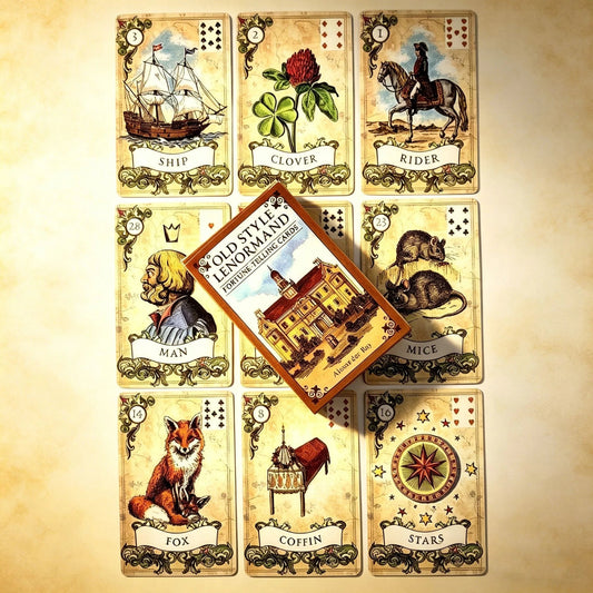 Old Style Lenormand Cards – Vintage Oracle Deck for Divination & Tabletop Games Good Vibrations