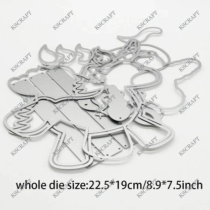 KSCRAFT Pinata Unicorn Mini Album Cutting Dies Stencils for DIY Scrapbooking Decorative Embossing DIY Paper Cards Good Vibrations