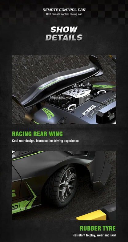 Rc Car 4Ch High-Speed Remote Control Drift Racing Car Electric Sportscar Toy Vehicle Model Toys for Boys Kids Birthday Gift Good Vibrations