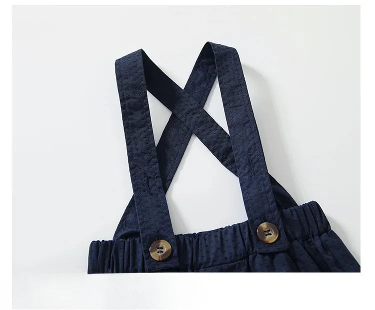 Performance Outfit for Boys Summer Short Sleeve Top Set Suspenders T-Shirt Kids Clothes Baby Gentleman Bow Tie Toddler Two-Piece Good Vibrations