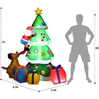 Christmas Inflatables Glowing Snowman Penguins Santa Claus with Built-in LED Decoration for Xmas Party Indoor Outdoor Yard Good Vibrations