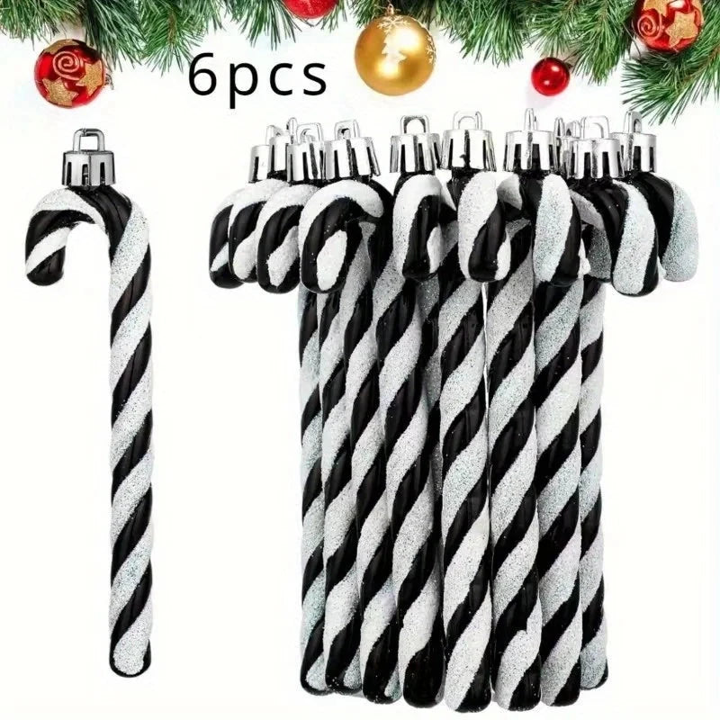 Christmas Acrylic Candy Canes Twisted Crutch Christmas Tree Hanging Ornaments New Year Party Home Decorations Kids Gift Navidad Good Vibrations