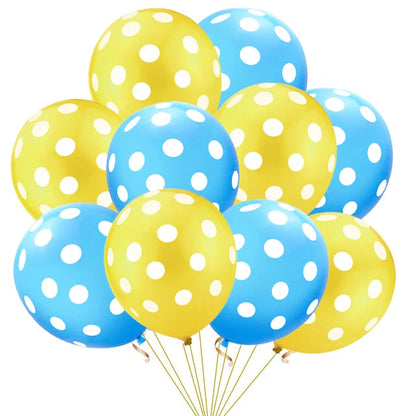 20pcs Polka Dot Balloons Globes 12Inch Pink Blue Latex Polka Dot Balloon Multicolor Wedding Birthday Party Festival Decoration Good Vibrations