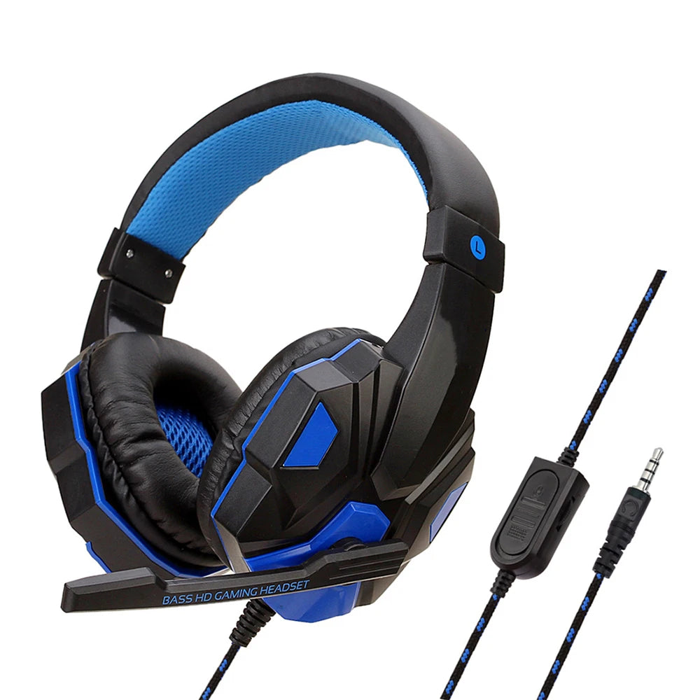 Wired PS4/PS5/Xbox/Smartphone/PC Headset Gaming Headset 120° Adjustable Gamer Headset with Noise Cancelling Microphone Good Vibrations