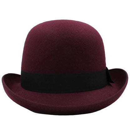 Men Women Felt Bowler Hat Classic Party Hats Lightweight Derby Fedora Hats Costume Accessories Good Vibrations