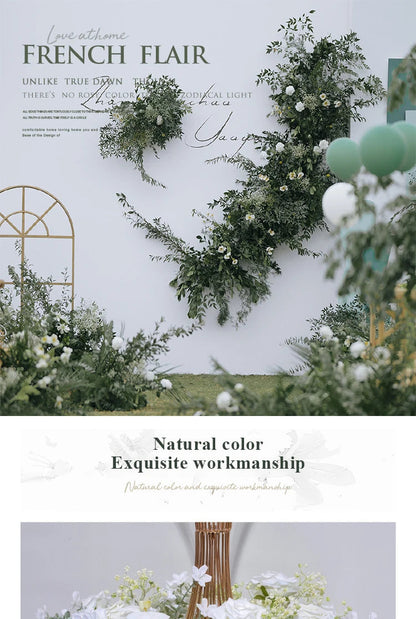 Artificial flowers Wreath Wedding Decoration Table Frame decor Floral Centerpiece Flower Backdrop Arrangement Flower Row Good Vibrations