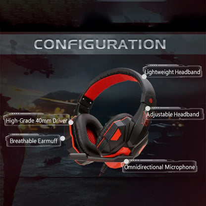 Wired PS4/PS5/Xbox/Smartphone/PC Headset Gaming Headset 120° Adjustable Gamer Headset with Noise Cancelling Microphone Good Vibrations