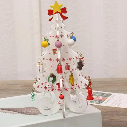 1 Pcs Decorations Creative Wooden Christmas Tree Ornament Home Desktop Party Decor New Year Kids Gifts Home Decoration Crafts Good Vibrations