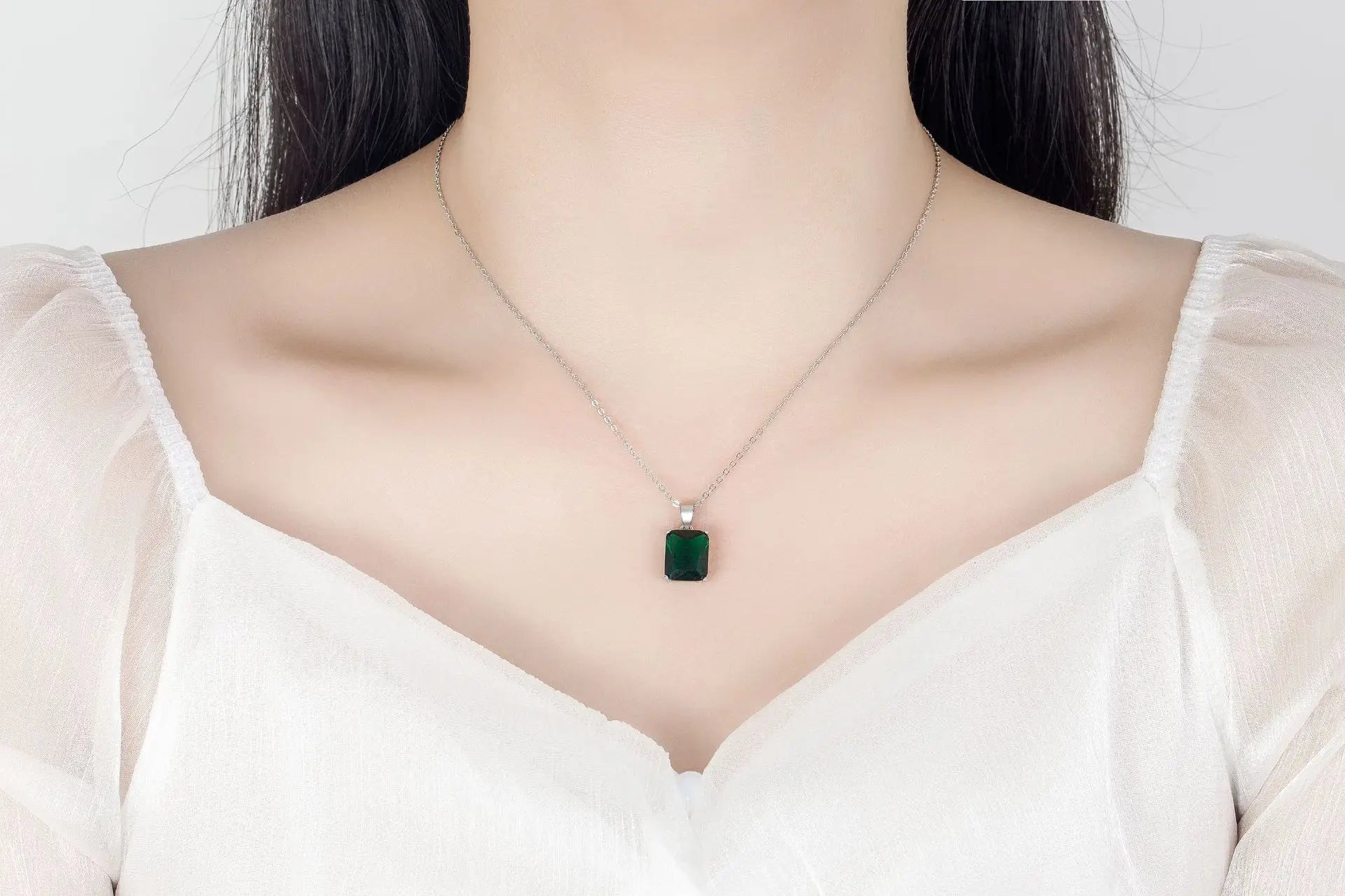 925 Sterling Silver  Elegant Jewelry Sets Ring Earrings Necklace For Women Rectangle Geometry Zircon Wedding Accessories Good Vibrations Adult Super Store