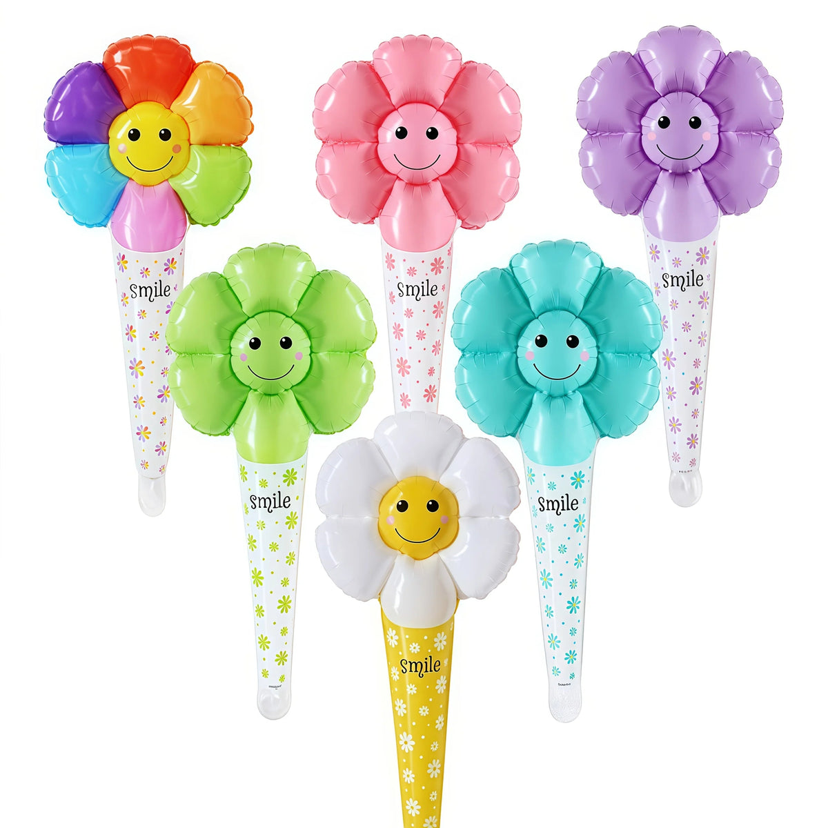 30 Handheld Balloons, Birthday Gift Balloons, Halloween & Christmas Decorations, Daisy Face Design, Kids Party Supplies Good Vibrations