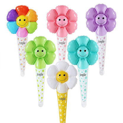 30 Handheld Balloons, Birthday Gift Balloons, Halloween & Christmas Decorations, Daisy Face Design, Kids Party Supplies Good Vibrations