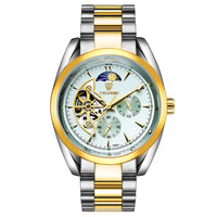 TEVISE New Men Luxury Automatic Mechanical Watch Stainless Steel Waterproof Luminous Skeleton Wristwatch Good Vibrations